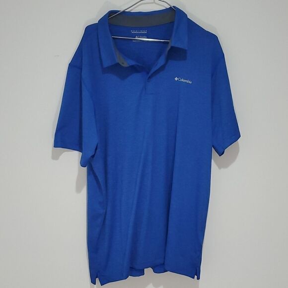 Columbia omni-wick blue polo short sleeve - Picture 1 of 6